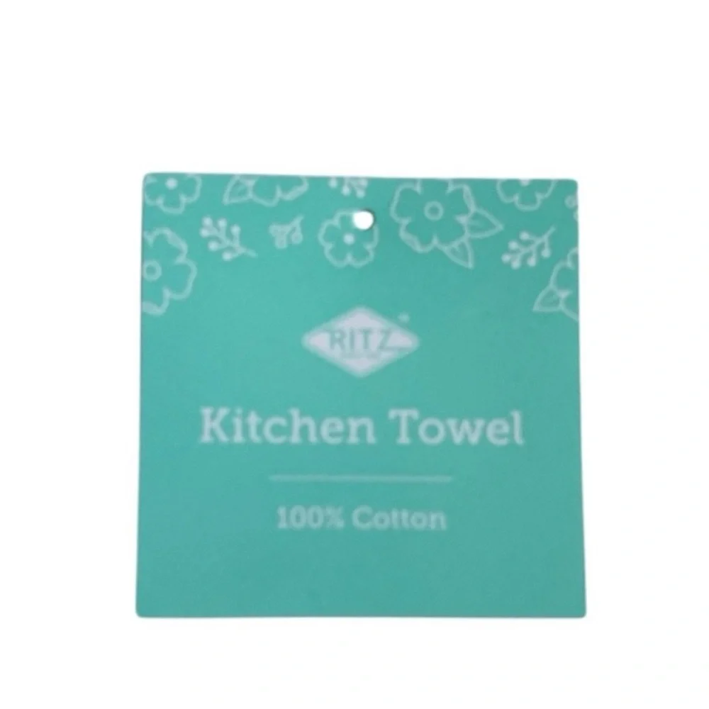 Hand Crafted Farmhouse Blue and White Hanging Rooster Kitchen Hand Towel